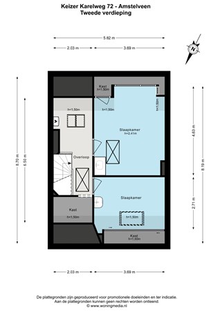 Floor plan - Keizer Karelweg 72, 1185 HW Amstelveen 